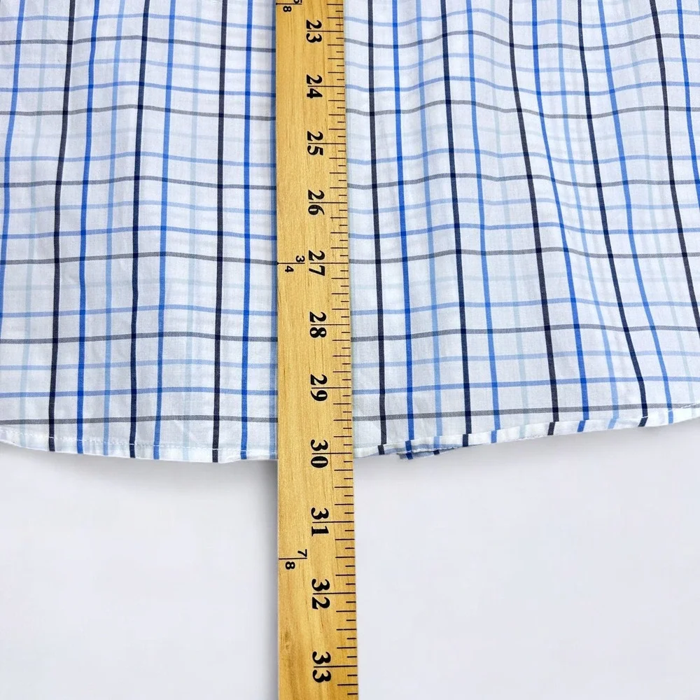 Vineyard Vines‎ Whale Shirt Men's XL (Fits Medium) Blue White Grid Button Down
